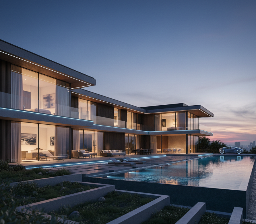 Modern Smart Home Exterior